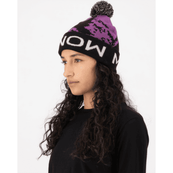Czapki Mons Royale Mtn Pixel Merino Pom Pom Beanie Black / White
