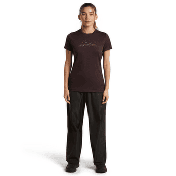 Koszulka z krótkim rękawem Icebreaker Merino 150 Tech Lite SS Tee Sparkling Stars Women OBSIDIAN