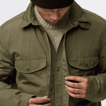 Kurtka Fjällräven Övik Down Shirt Jacket Men Wood Brown