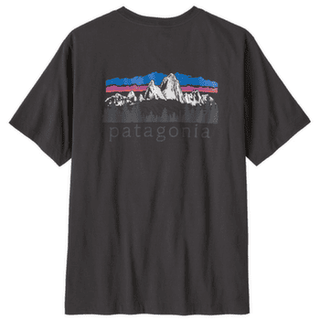 Koszulka z krótkim rękawem Patagonia FITZ ROY FOOTHILLS T-SHIRT Men Ink Black