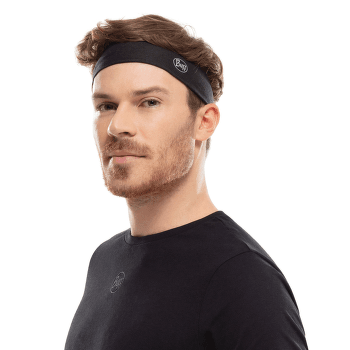 Opaska na głowę Buff CoolNet UV+® Slim Headband R-Solid Black R-SOLID BLACK
