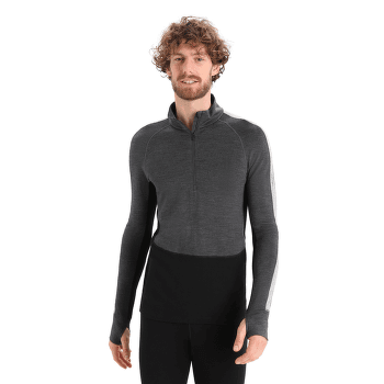 Pulower (zapięcie 3/4) Icebreaker 260 ZoneKnit LS Half Zip Men JET HTHR/BLACK/METRO HTHR/CB