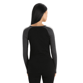 Koszulka z długim rękawem Icebreaker 200 ZoneKnit LS Crewe Women JET HTHR/BLACK/METRO HTHR/CB