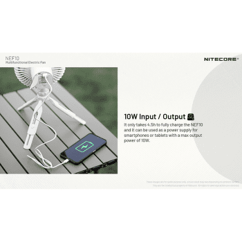 Větrák Nitecore NEF10 Grey