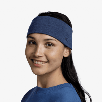 Opaska na głowę Buff MERINO WIDE HEADBAND SOLID SOLID NIGHT BLUE