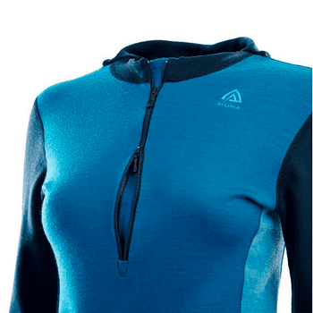 Bluza Aclima WarmWool Hood Sweater W/Zip Women Navy Blazer / Blue Sapphire / Azure Blue