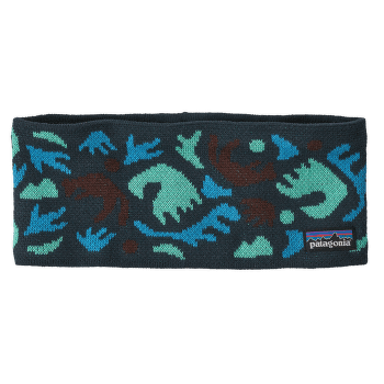 Opaska na głowę Patagonia Powder Town Headband Across Oceans: Smolder Blue