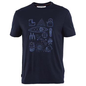 Koszulka z krótkim rękawem Icebreaker Merino 150 Tech Lite SS Tee Camp Essentials Men Midnight Navy