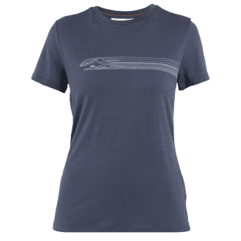 Koszulka z krótkim rękawem Icebreaker Merino 150 Tech Lite SS Tee Camping Lines Women GRAPHITE
