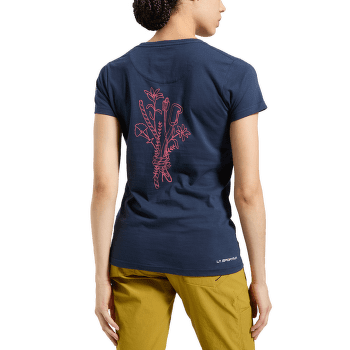 Koszulka z krótkim rękawem La Sportiva CLIMB FLOWER T-SHIRT Women Limestone/Night Sky