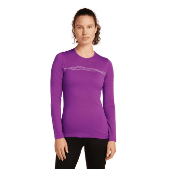 Koszulka z długim rękawem Icebreaker Merino 200 Oasis LS Crewe Mountain Pulse Women PASSION