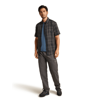 Koszulka z krótkim rękawem Icebreaker Merino 125 Cool-Lite™ Steveston SS Shirt Plaid Men DK LODEN/BITTERSWEET/P