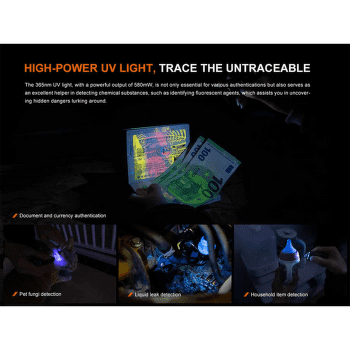 Latarka Fenix Rechargeable Flashlight E06R Grey