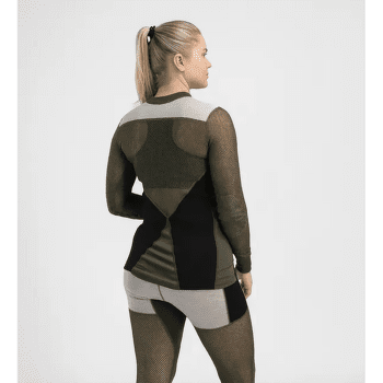 Koszulka z długim rękawem Aclima WoolNet Hiking Crew Neck Women Fudge / Dill / Olive Night