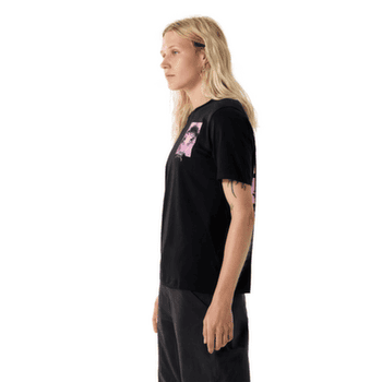Koszulka z krótkim rękawem Arcteryx Krag SL Cotton Superbloom Crew SS Women Black