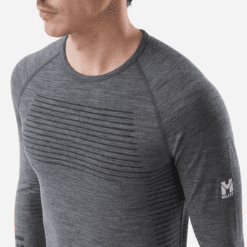 Koszulka z długim rękawem Millet DRYNAMIC WARM LS TEE MEN ANTHRACITE GREY NEW