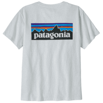 Koszulka z krótkim rękawem Patagonia P-6 Logo Responsibili-Tee Women Fiber White