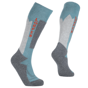 Podkolanówki Lorpen WOOL SKI TWO PACK KIDS 875 ARCTIC/DARK MARINE