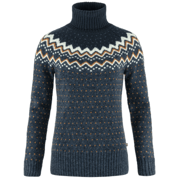 Sweter Fjällräven Övik Knit Roller Neck Women Navy-Dark Navy