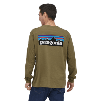 Koszulka z długim rękawem Patagonia Long-Sleeved P-6 Logo Responsibili-Tee Men Black
