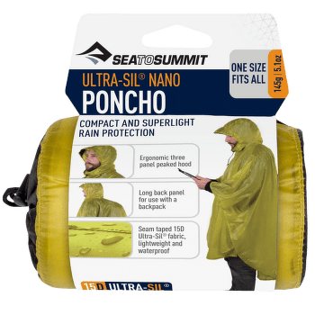 Ponczo Sea to Summit 15D UltraSil™ Nano Poncho Lime (LI)