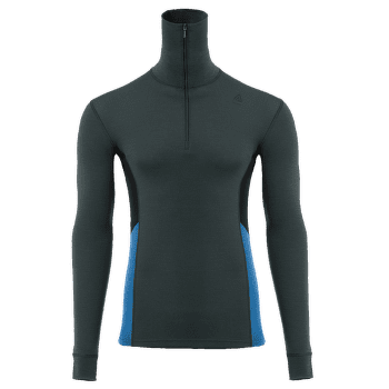 Triko s dlouhým rukávem Aclima WarmWool Polo Men Green Gables / Corsair / Jet Black