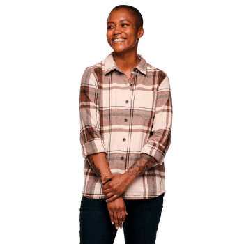 Koszula z długim rękawem Black Diamond Project Flannel Women Chalk Pink-Walnut Plaid