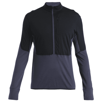 Bluza Icebreaker Merino 200 Realfleece™ Descender LS Half Zip Men BLACK/GRAPHITE/CB