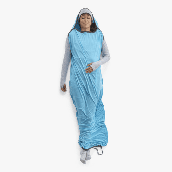 Wkładka do śpiwora Sea to Summit Breeze Sleeping Bag Liner - Mummy w/ Drawcord - standard Blue Atoll