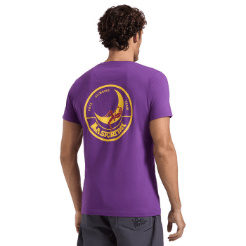Koszulka z krótkim rękawem La Sportiva Climbing on the Moon T-Shirt Men Viola/Giallo