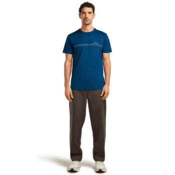 Koszulka z krótkim rękawem Icebreaker Merino 150 Tech Lite SS Tee Range Stripes Men ATLANTIS