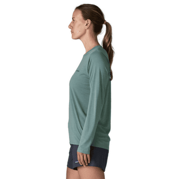 Koszulka z długim rękawem Patagonia Long-Sleeved Cap Cool Daily Shirt  - Boardshort Logo Women Dyno White