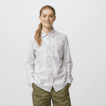 Koszula z długim rękawem Fjällräven ÖVIK LITE FLANNEL SHIRT WOMEN Lavender Mist-Eggshell