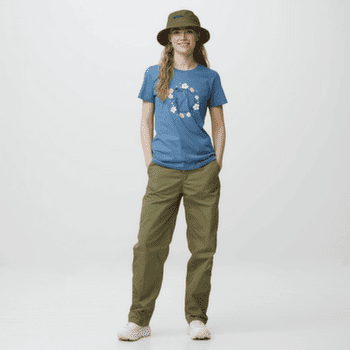 Koszulka z krótkim rękawem Fjällräven FJÄLLBLOMSTER FOX T-SHIRT WOMEN Dawn Blue