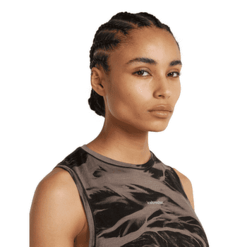 Koszulka z krótkim rękawem Icebreaker Merino Blend 125 Cool-Lite Speed Tank Motion AOP Women PORCINI/BLACK/AOP