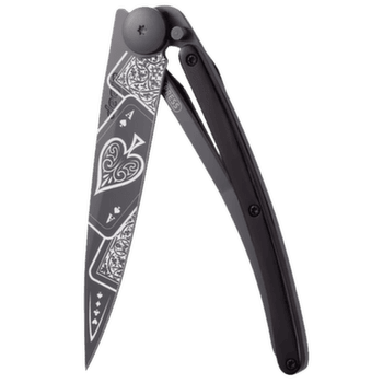 Nóż Deejo Tattoo Black ebony wood Good Luck