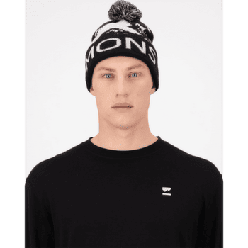 Czapki Mons Royale Mtn Pixel Merino Pom Pom Beanie Black / White