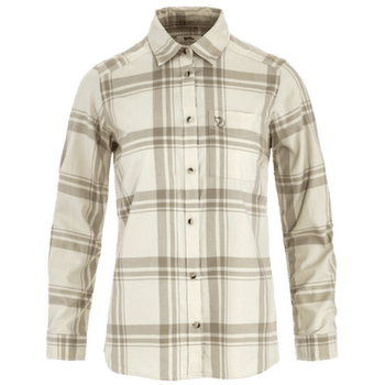 Koszula z długim rękawem Fjällräven ÖVIK LITE FLANNEL SHIRT WOMEN Chalk White-Fossil