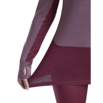 Koszulka z długim rękawem Icebreaker Merino 200 ZoneKnit™ LS Half Zip Women DK BERRY/GREY PLUM/CB