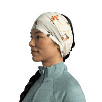 Chusta Buff MERINO LIGHTWEIGHT DIGITAL PRINTS TINSU ECRU