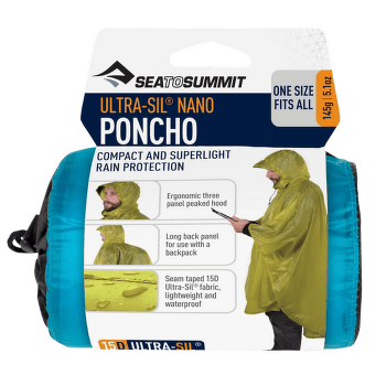 Ponczo Sea to Summit 15D UltraSil™ Nano Poncho Blue-BL