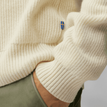 Sweter Fjällräven Övik Rib Sweater Men Chalk White