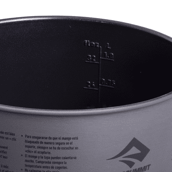 Garnek Sea to Summit Frontier UL Pot - 2L Aluminium Hard Anodised Grey