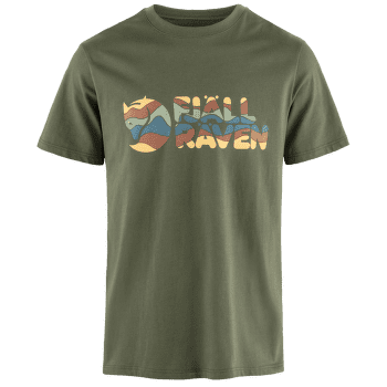 Koszulka z krótkim rękawem Fjällräven Multicolor Logo T-Shirt Men Laurel Green