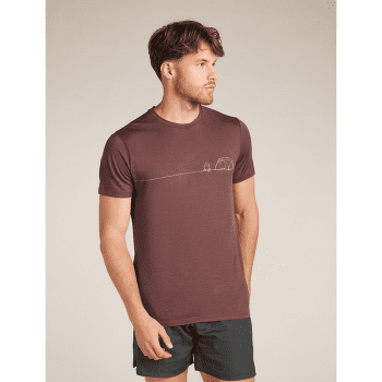 Koszulka z krótkim rękawem Icebreaker Merino 150 Tech Lite SS Tee Single Line Camp Men Midnight Navy