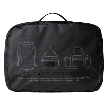 Torba The North Face BASE CAMP VOYAGER DUFFEL 62L KT0 TNF BLACK/ASPHALT GREY