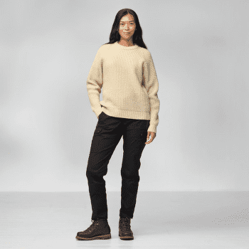 Sweter Fjällräven Övik Waffle Knit Women Light Beige
