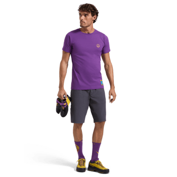 Koszulka z krótkim rękawem La Sportiva Climbing on the Moon T-Shirt Men Viola/Giallo