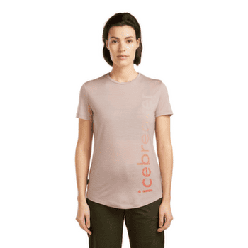 Koszulka z krótkim rękawem Icebreaker Merino Blend 125 Cool-Lite Sphere SS Tee IB Vertical Women PINK QUARTZ