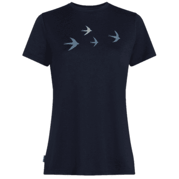 Koszulka z krótkim rękawem Icebreaker Merino 150 Tech Lite SS Tee Bird Transit Women Midnight Navy